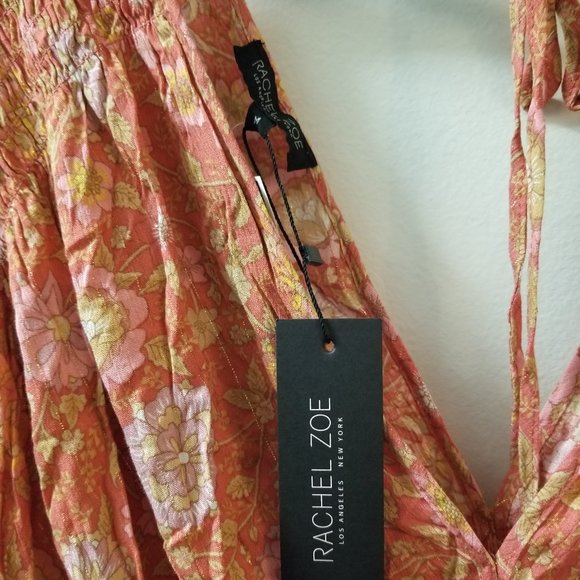 Rachel And Zoe Rushed Bottom V neck, tie back top.New - Picture 4 of 9